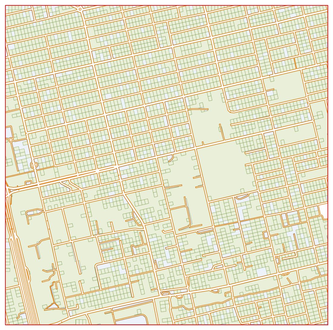Complete FTTH base map: blocks, plots, real streets